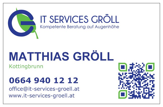 Gröll IT Kottingbrunn Visitenkarte
